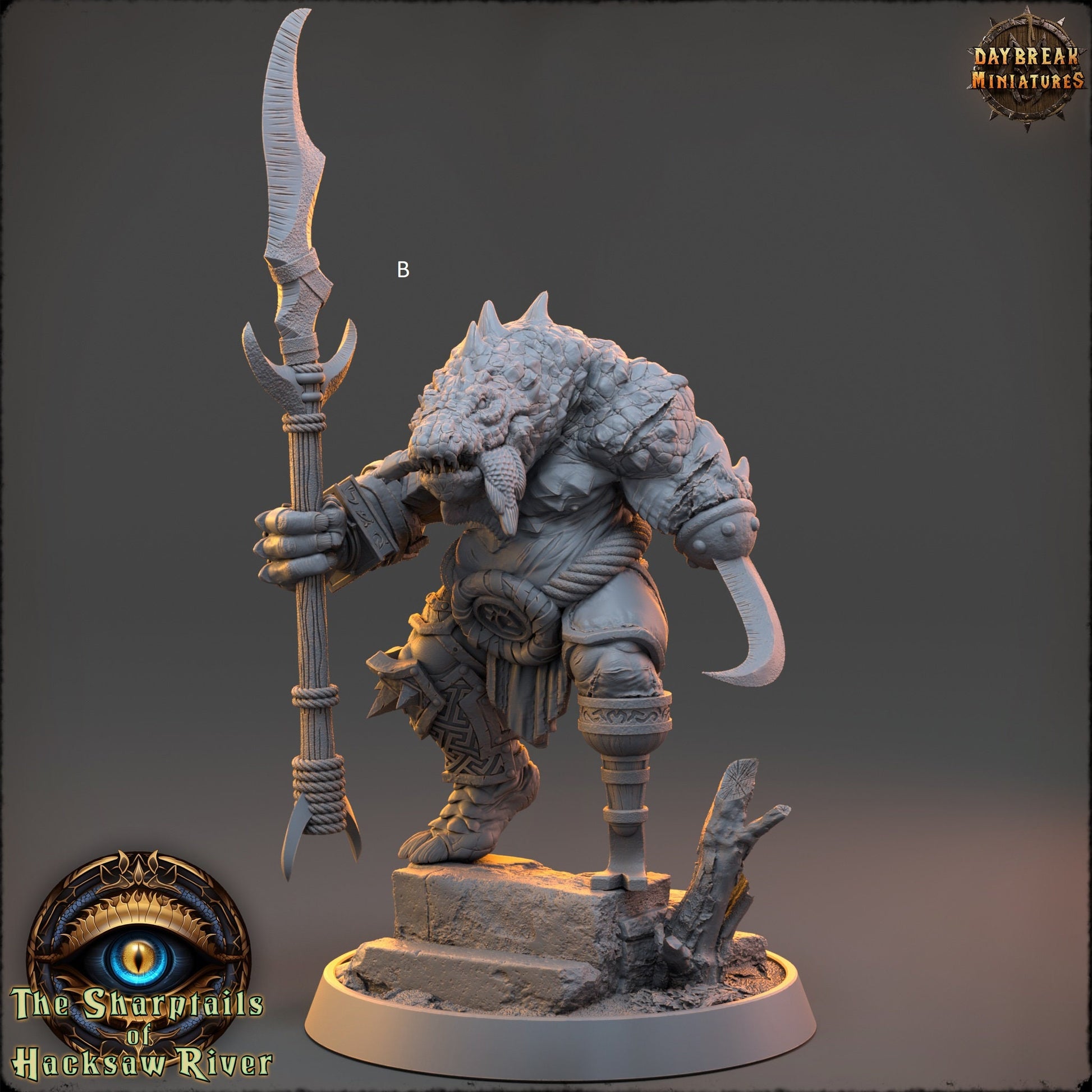 Crocodilian | Warriors Hand Weapons | DayBreak Miniatures | Compatible with D&D/AOS | Fantasy | Tabletop