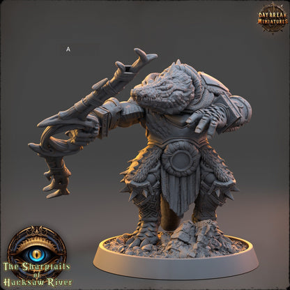 Crocodilian | Warriors Hand Weapons | DayBreak Miniatures | Compatible with D&D/AOS | Fantasy | Tabletop