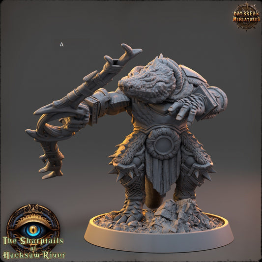 Crocodilian | Warriors Hand Weapons | DayBreak Miniatures | Compatible with D&D/AOS | Fantasy | Tabletop
