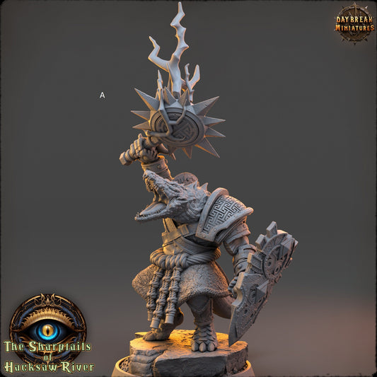 Crocodilian | Captain Retinue | DayBreak Miniatures | Compatible with D&D/AOS | Fantasy | Tabletop