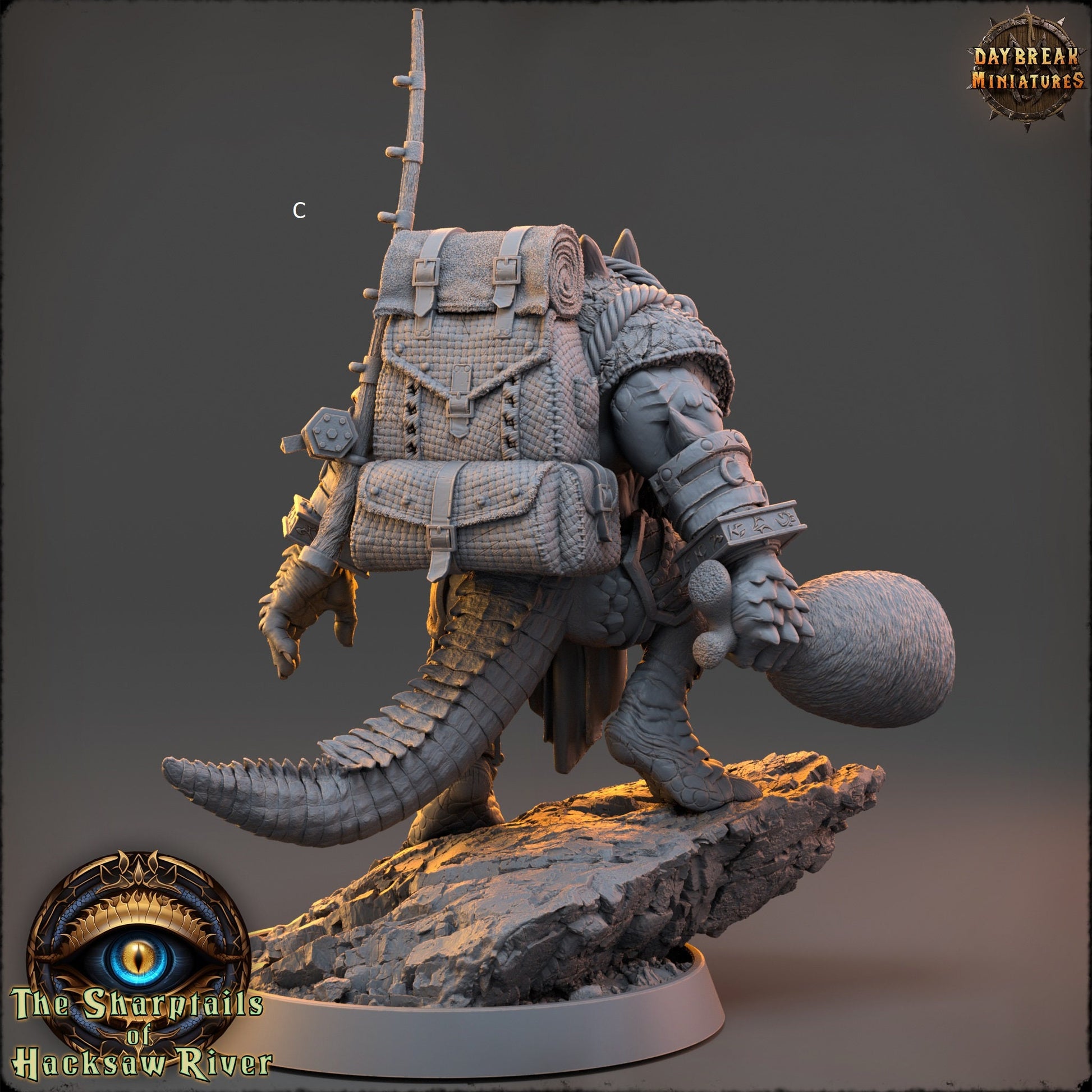 Crocodilian | Captain Retinue | DayBreak Miniatures | Compatible with D&D/AOS | Fantasy | Tabletop