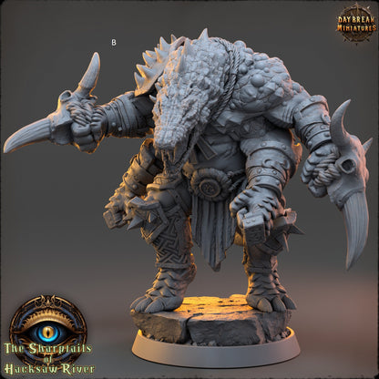 Crocodilian | Brutes | DayBreak Miniatures | Compatible with D&D/AOS | Fantasy | Tabletop