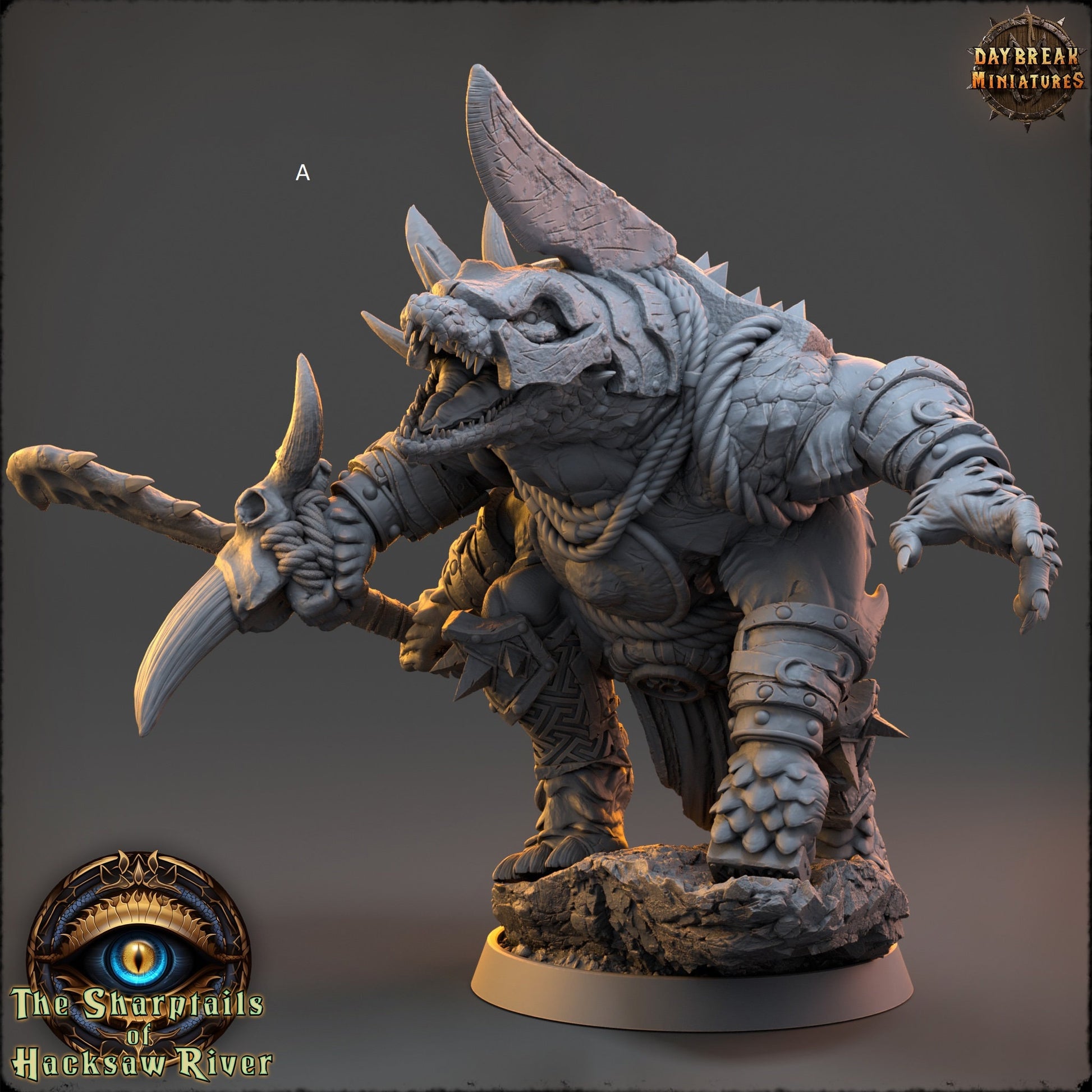 Crocodilian | Brutes | DayBreak Miniatures | Compatible with D&D/AOS | Fantasy | Tabletop