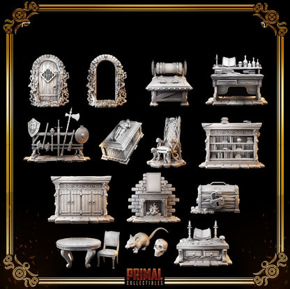 Masters of Dungeon Quest | Full Set 32mm | Primal Collectibles | Compatible with D&D/AoS | Fantasy