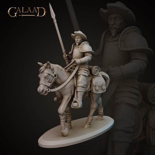 Conquistador Cavalry | Galaad Miniatures | Compatible with D&D/AoS | Fantasy | Tabletop RPG
