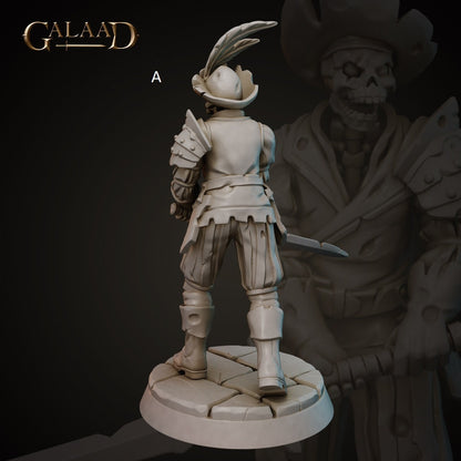 Undead Conquistador Soldier Skeleton | Galaad Miniatures | Compatible with D&D/AoS | Fantasy | Tabletop RPG