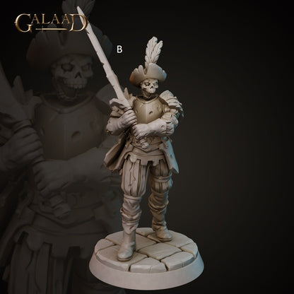 Undead Conquistador Soldier Skeleton | Galaad Miniatures | Compatible with D&D/AoS | Fantasy | Tabletop RPG