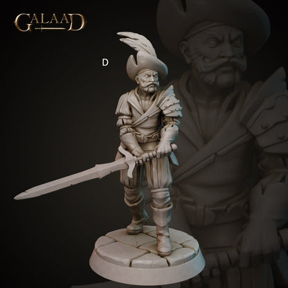 Conquistador Soldiers | Galaad Miniatures | Compatible with D&D/AoS | Fantasy | Tabletop RPG