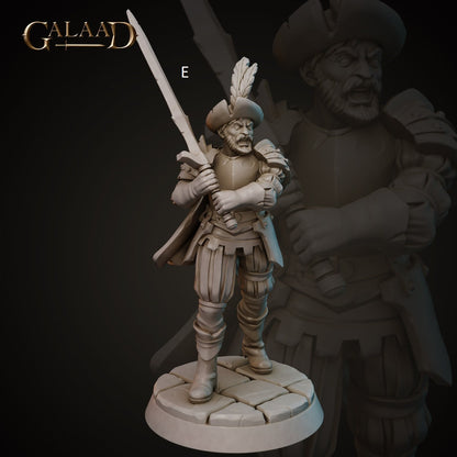 Conquistador Soldiers | Galaad Miniatures | Compatible with D&D/AoS | Fantasy | Tabletop RPG