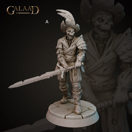 Undead Conquistador Soldier Skeleton | Galaad Miniatures | Compatible with D&D/AoS | Fantasy | Tabletop RPG