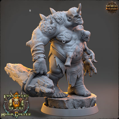 Troll Stone Thrower/Archer | DayBreak Miniatures | Compatible with D&D/AOS | Fantasy | Tabletop