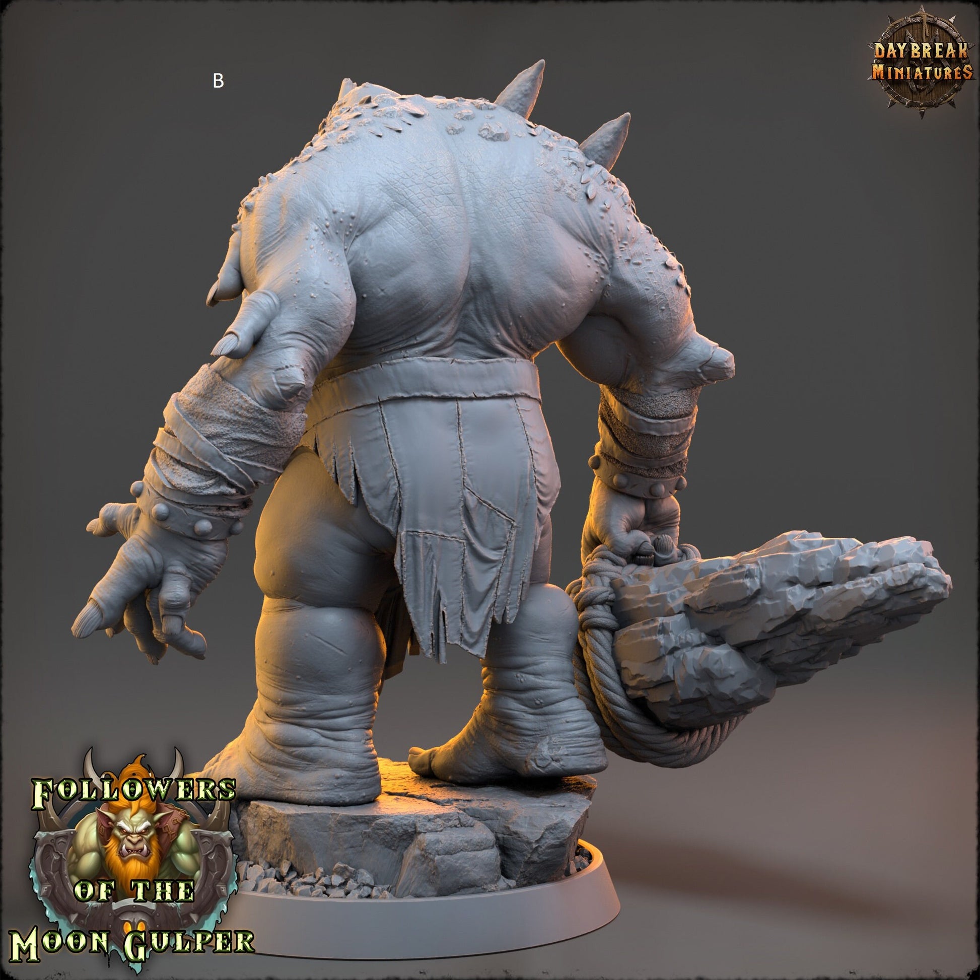 Troll Stone Thrower/Archer | DayBreak Miniatures | Compatible with D&D/AOS | Fantasy | Tabletop