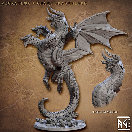 Azgrathok Chaos Dragon Lord | Artisan Guild Miniatures | Compatible with D&D/AoS | Fantasy | Tabletop RPG