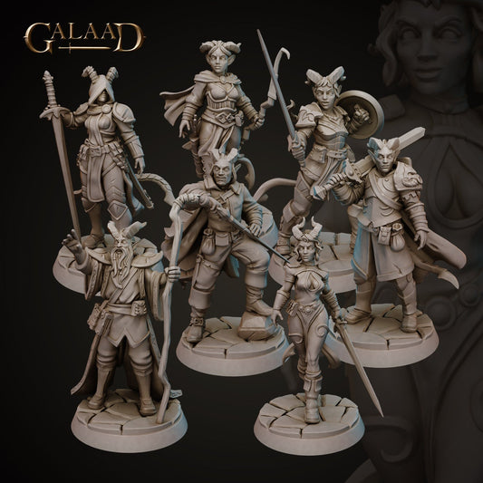 Tiefling Warband | Galaad Miniatures | Compatible with D&D/AoS | Fantasy | Tabletop RPG