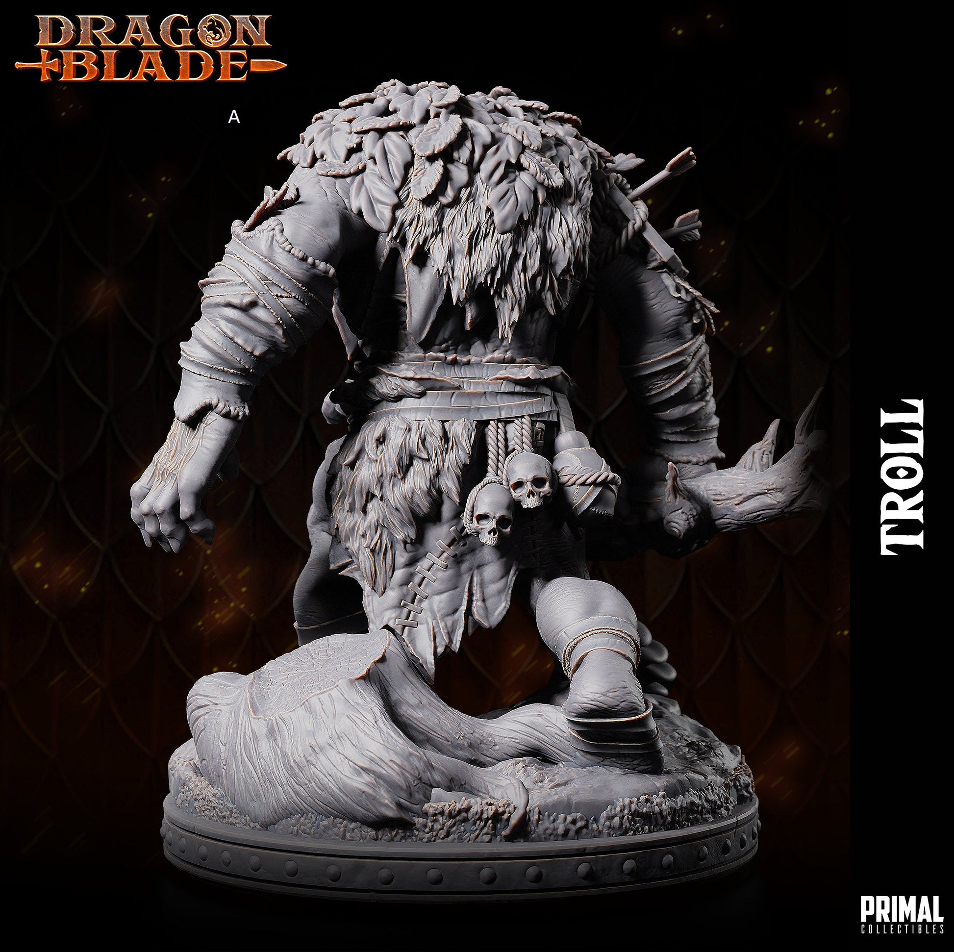 Troll Man Smasher | Primal Collectibles | Compatible with D&D/AoS | Fantasy