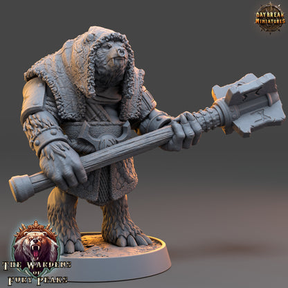 Basher Cree Ursine | DayBreak Miniatures | Compatible with D&D/AOS | Fantasy | Tabletop