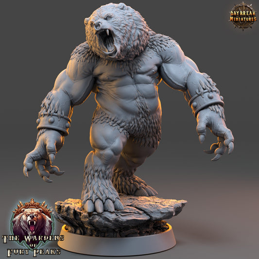 Harkan Roarer Ursine | DayBreak Miniatures | Compatible with D&D/AOS | Fantasy | Tabletop
