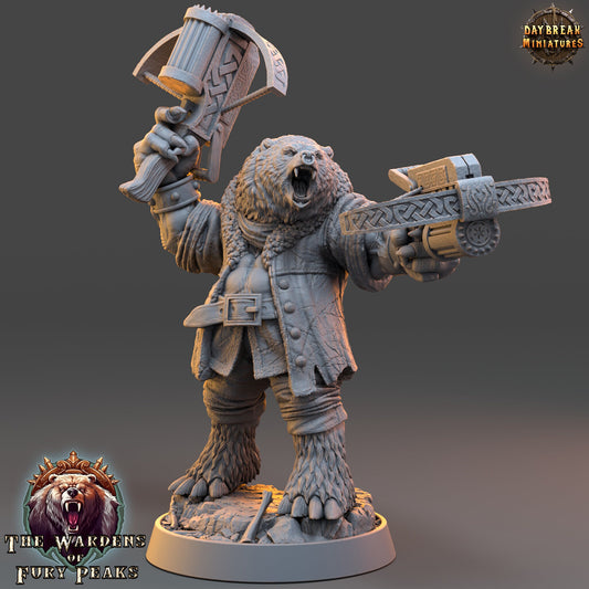 Zinter Doubleshot Ursine | DayBreak Miniatures | Compatible with D&D/AOS | Fantasy | Tabletop