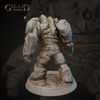 Rock Golem | Galaad Miniatures | Compatible with D&D/AoS | Fantasy | Tabletop RPG