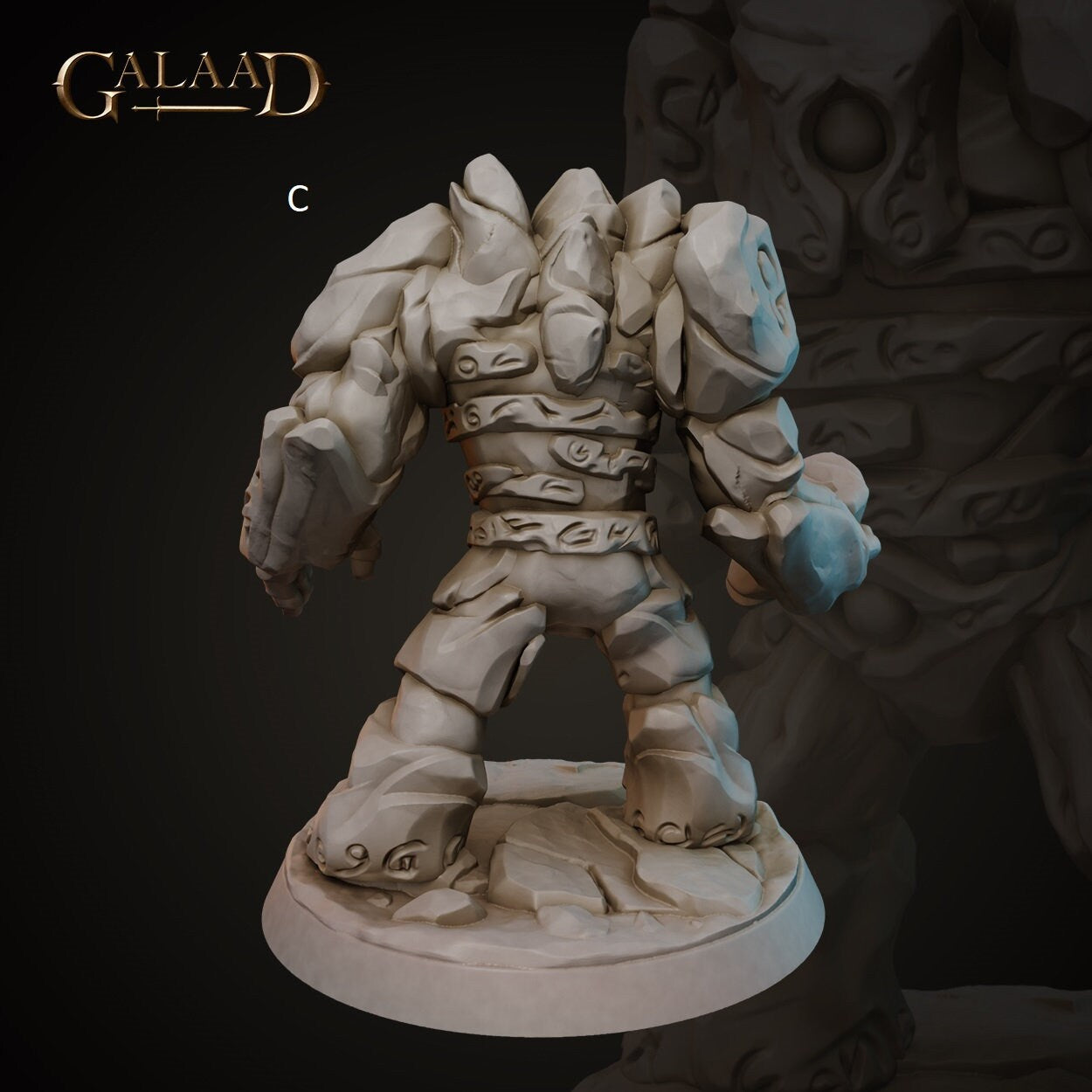 Rock Golem | Galaad Miniatures | Compatible with D&D/AoS | Fantasy | Tabletop RPG
