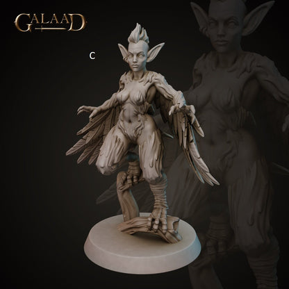 Harpy Female | Galaad Miniatures | Compatible with D&D/AoS | Fantasy | Tabletop RPG