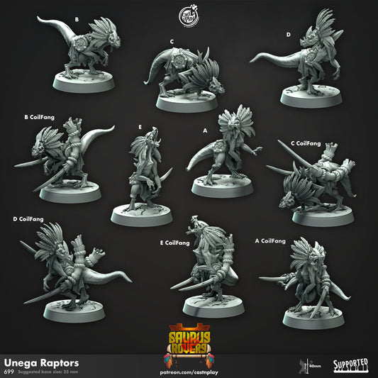 Unega Raptors | CastnPlay | Compatible with D&D/AoS | Fantasy