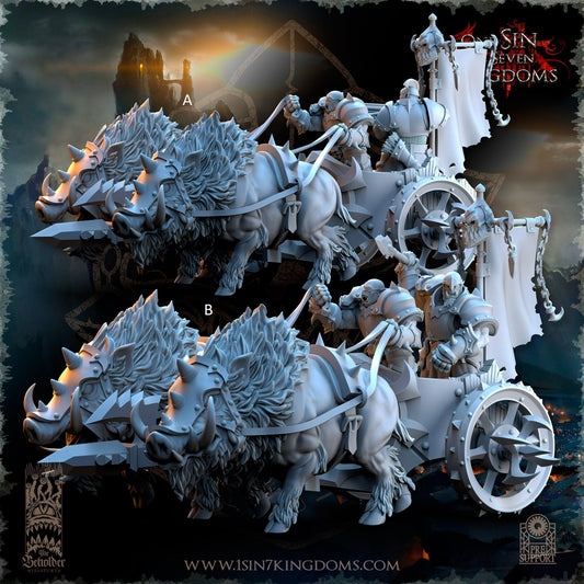 Orc Boar Chariot | The Beholder Miniatures | Compatible with D&D/AoS | Fantasy | Tabletop RPG