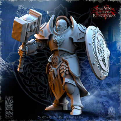 StormWolves Eternals Hammers No Helmet | The Beholder Miniatures | Compatible with D&D/AoS | Fantasy | Tabletop RPG