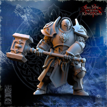 StormWolves Punisher GreatHammer Helmet | The Beholder Miniatures | Compatible with D&D/AoS | Fantasy | Tabletop RPG