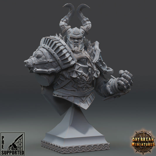 Anton Overmars Bust | DayBreak Miniatures | Compatible with D&D/AOS | Fantasy | Tabletop