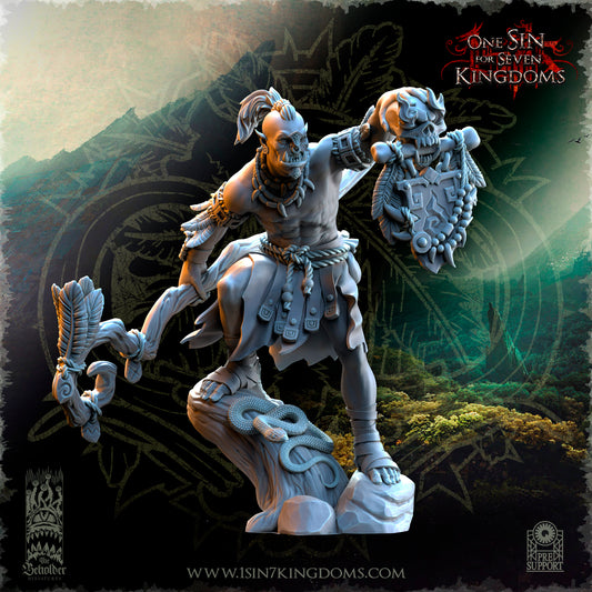 Savage Orc Shaman | The Beholder Miniatures | Compatible with D&D/AoS | Fantasy | Tabletop RPG