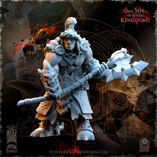 Marauder Warlord | The Beholder Miniatures | Compatible with D&D/AoS | Fantasy | Tabletop RPG