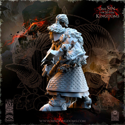 Marauder Warlord | The Beholder Miniatures | Compatible with D&D/AoS | Fantasy | Tabletop RPG