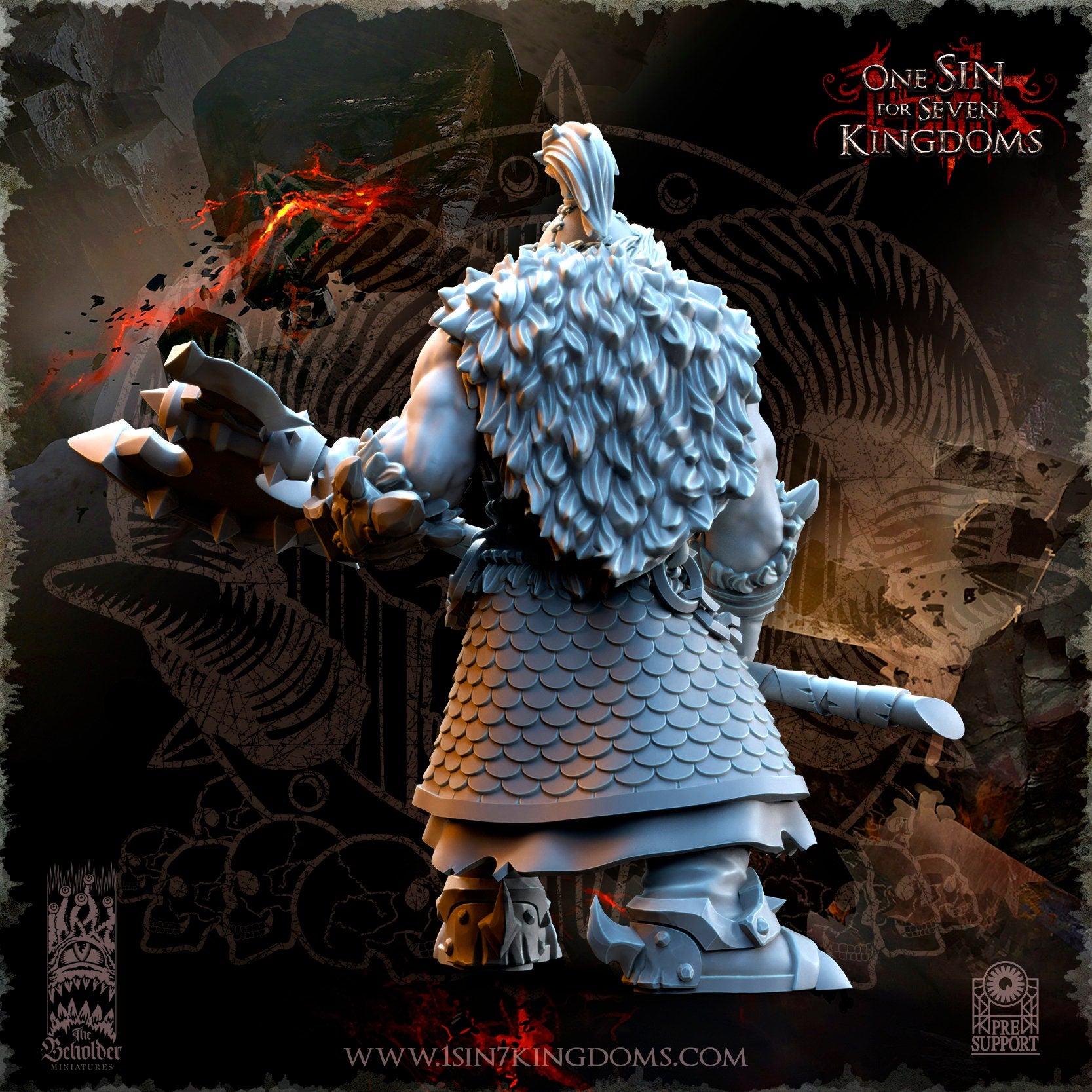 Marauder Warlord | The Beholder Miniatures | Compatible with D&D/AoS | Fantasy | Tabletop RPG