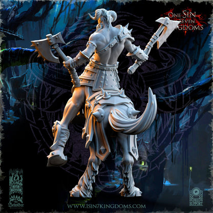 Centaur Warlord | The Beholder Miniatures | Compatible with D&D/AoS | Fantasy | Tabletop RPG