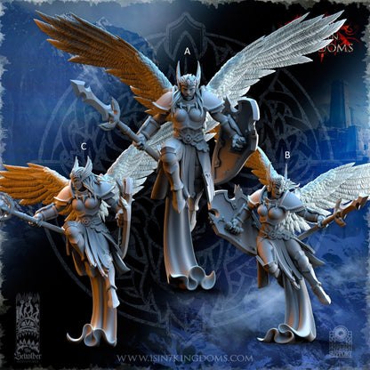 Storm Wolves Valkyrie Eternals | The Beholder Miniatures | Compatible with D&D/AoS | Fantasy | Tabletop RPG