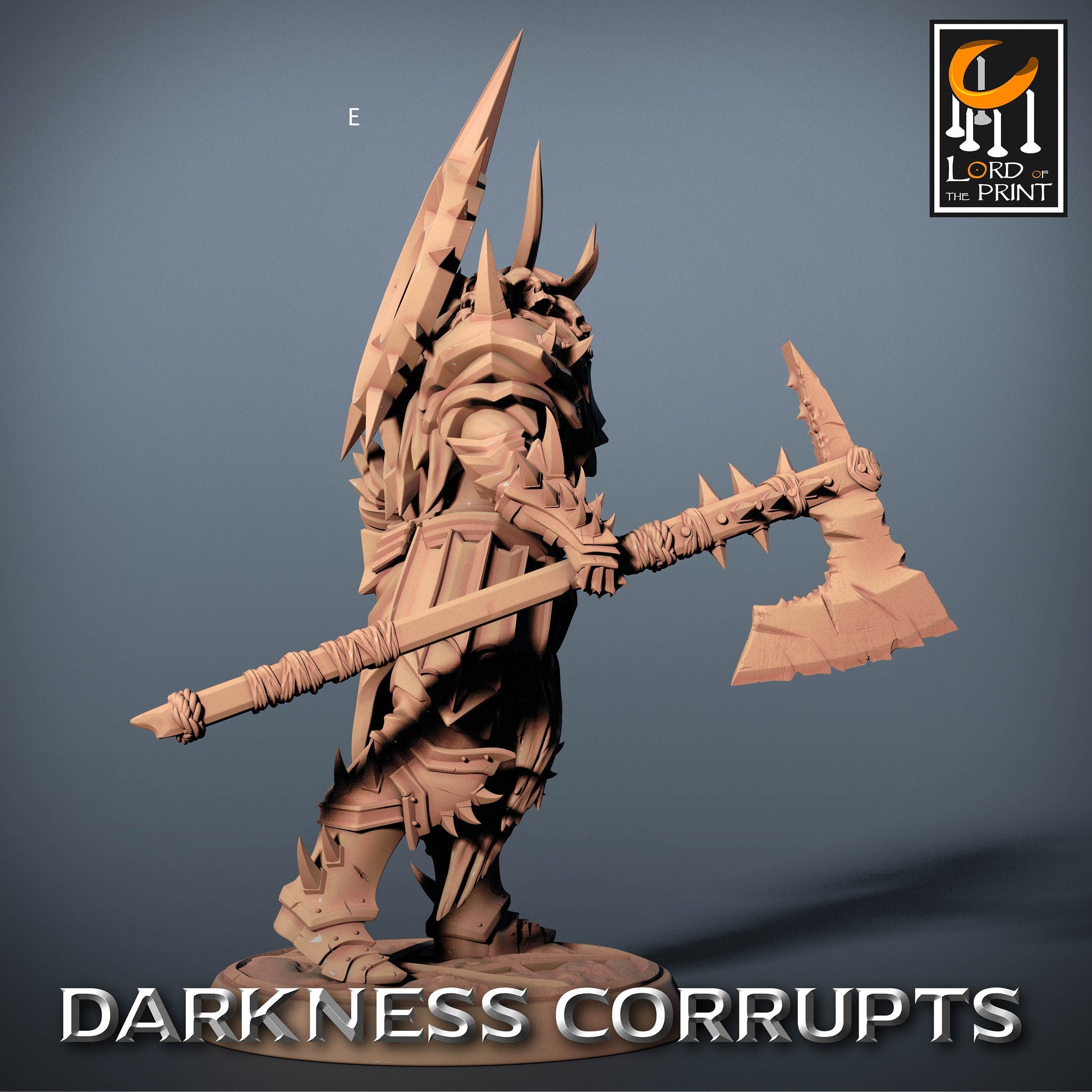 Dark Knight with Axe | Rescale Miniatures | Compatible with D&D/AoS | Fantasy | Tabletop RPG