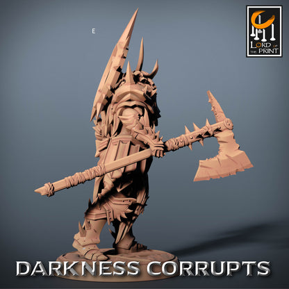 Dark Knight with Axe | Rescale Miniatures | Compatible with D&D/AoS | Fantasy | Tabletop RPG
