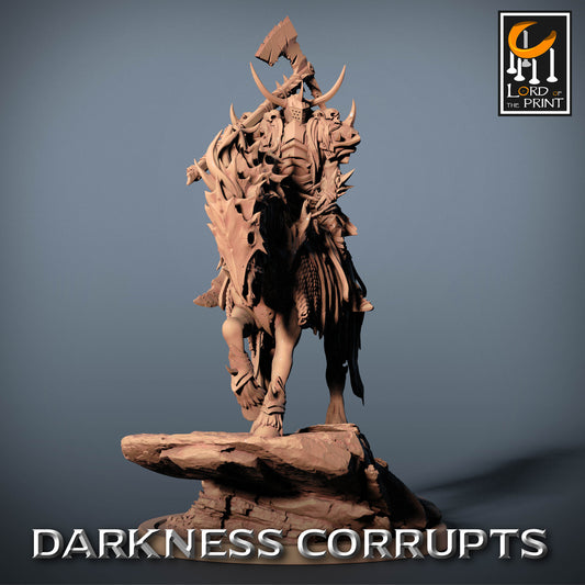 Dark Knight with Axe on Skeleton Horse | Rescale Miniatures | Compatible with D&D/AoS | Fantasy | Tabletop RPG