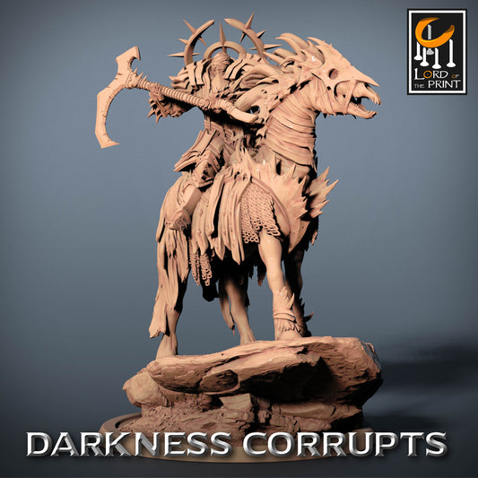 Dark Knight with Scythe on Skeleton Horse | Rescale Miniatures | Compatible with D&D/AoS | Fantasy | Tabletop RPG