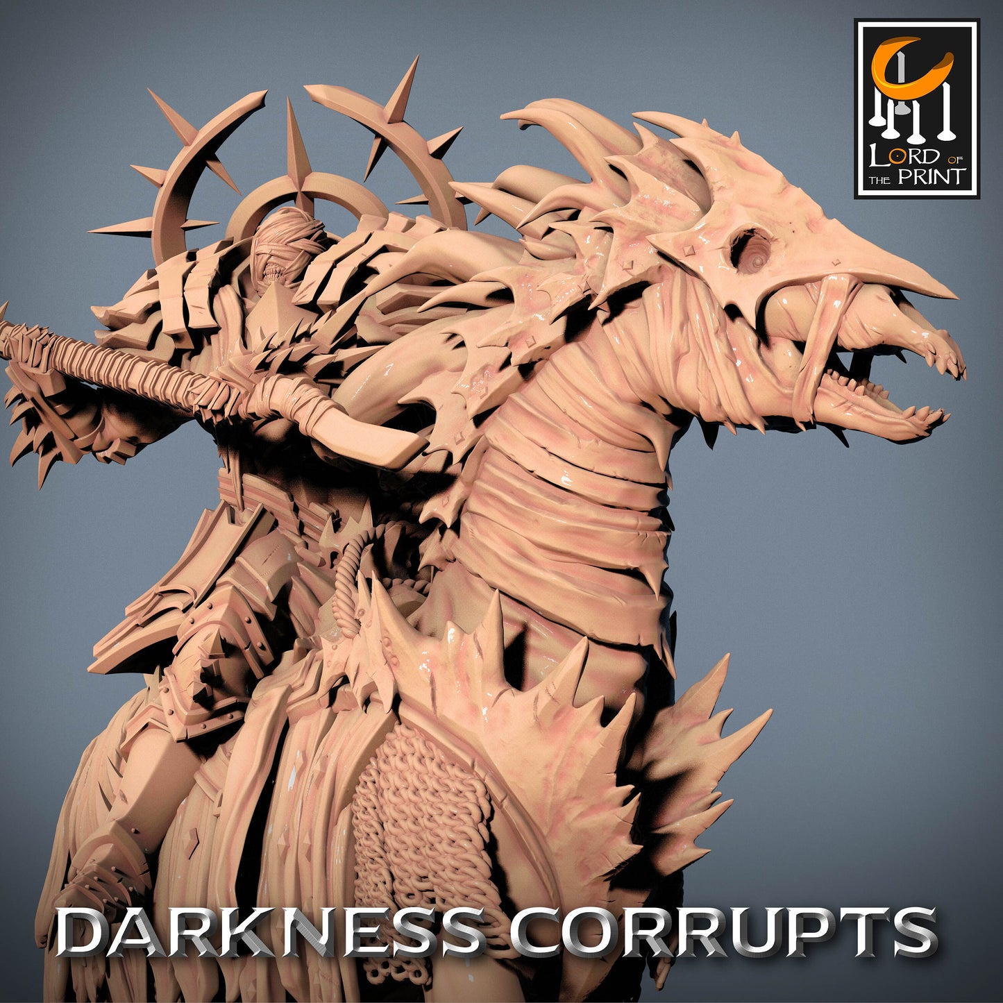 Dark Knight with Scythe on Skeleton Horse | Rescale Miniatures | Compatible with D&D/AoS | Fantasy | Tabletop RPG