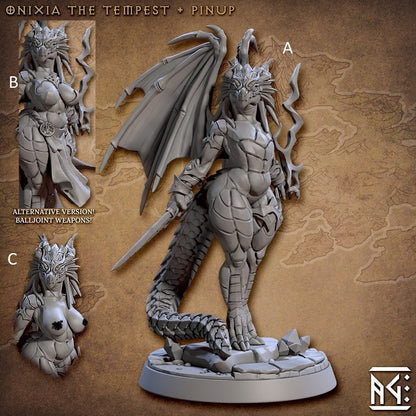 Onixia Female Draconian | Artisan Guild Miniatures | Compatible with D&D/AoS | Fantasy | Tabletop RPG