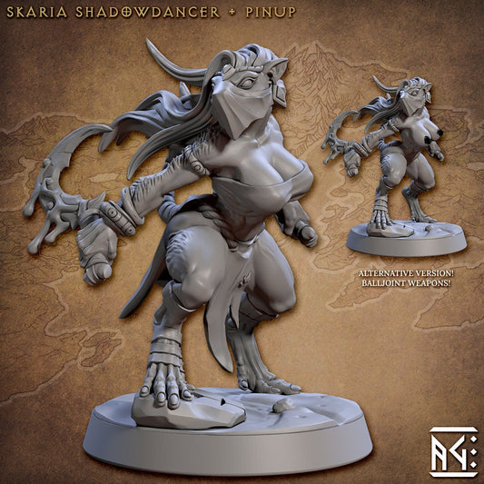 Skaria Shadowdancer Ratkin Female | Artisan Guild Miniatures | Compatible with D&D/AoS | Fantasy | Tabletop RPG