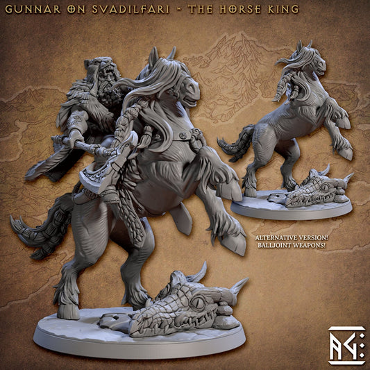 Northmen Warlord Mounted | Artisan Guild Miniatures | Compatible with D&D/AoS | Fantasy | Tabletop RPG