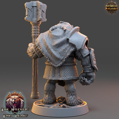 Bernof Standfast Ursine | DayBreak Miniatures | Compatible with D&D/AOS | Fantasy | Tabletop