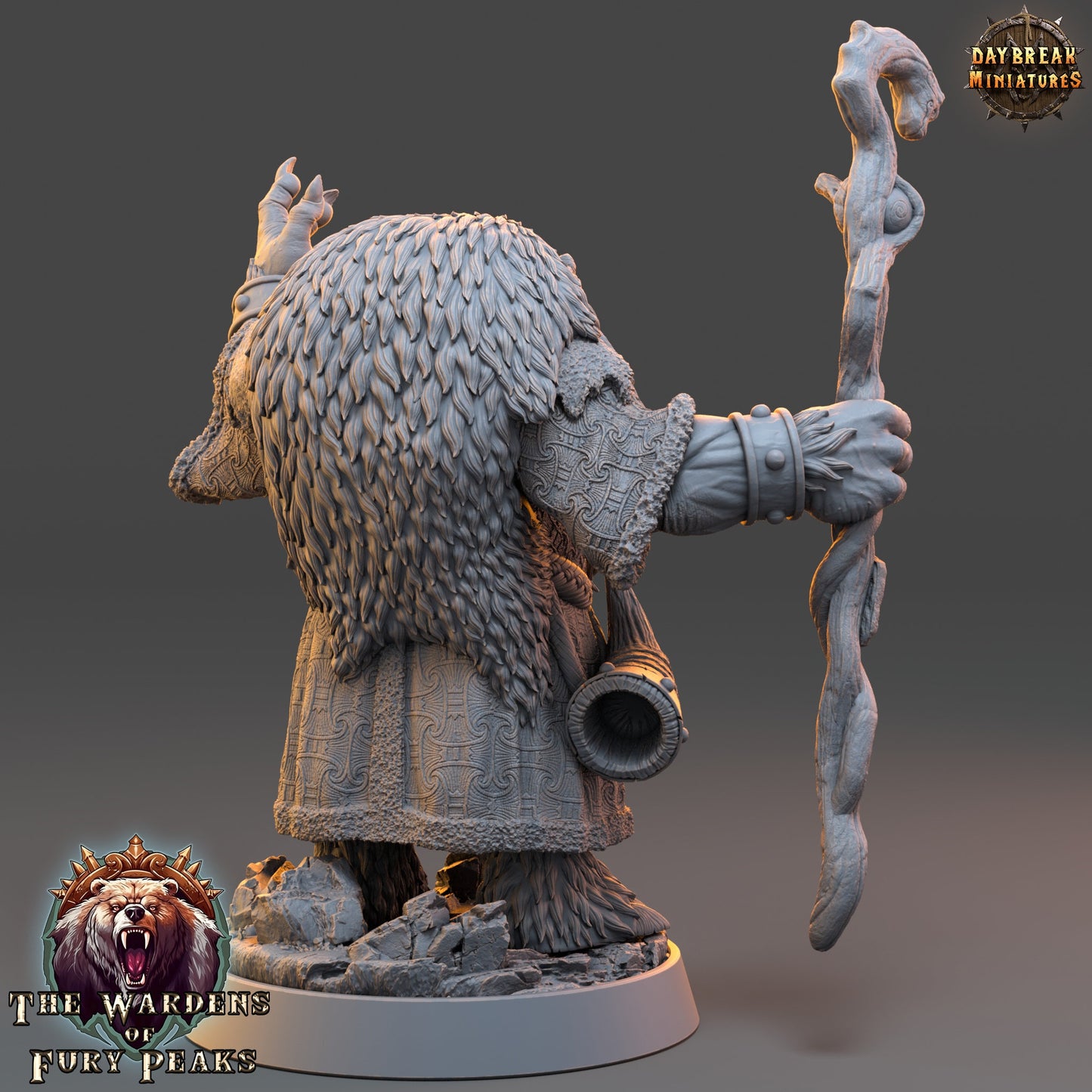 Evener Smoke Ursine | DayBreak Miniatures | Compatible with D&D/AOS | Fantasy | Tabletop