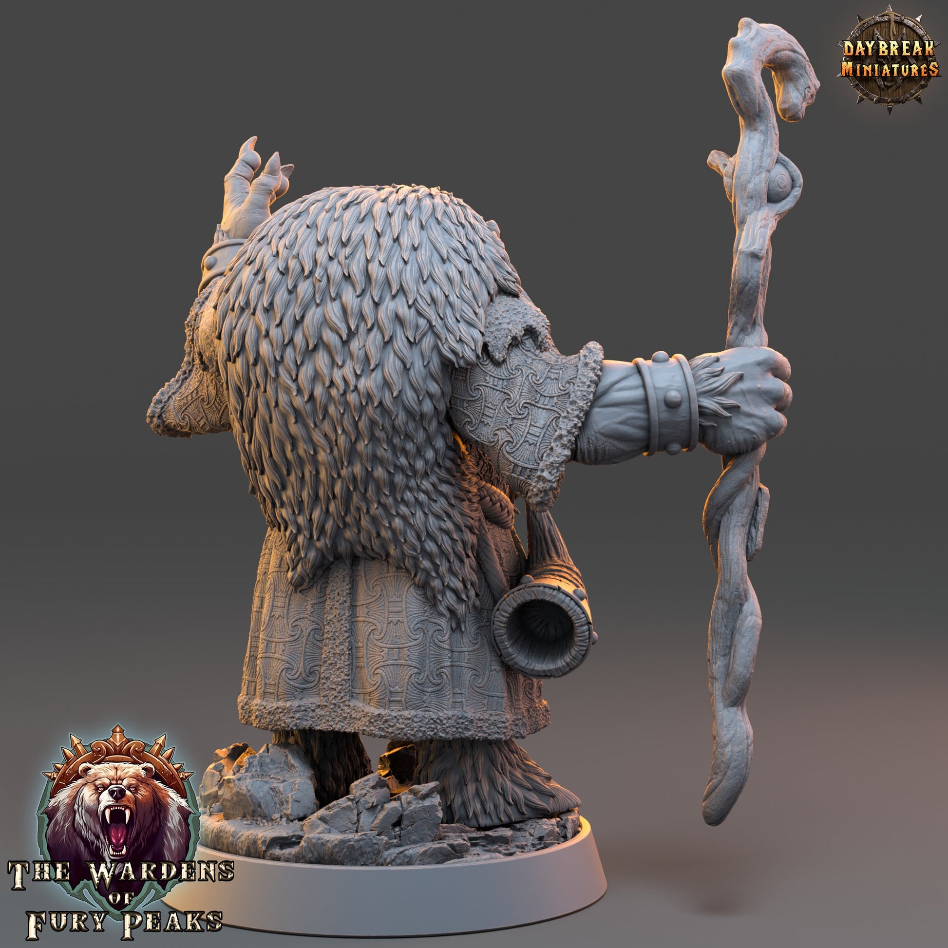 Evener Smoke Ursine | DayBreak Miniatures | Compatible with D&D/AOS | Fantasy | Tabletop