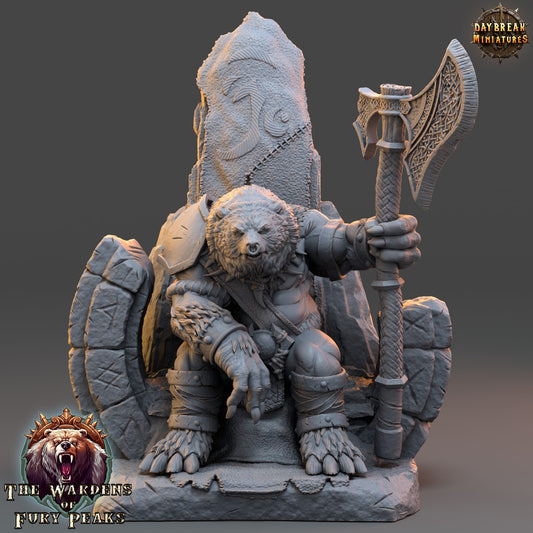 Kurts OverWarden Ursine | DayBreak Miniatures | Compatible with D&D/AOS | Fantasy | Tabletop