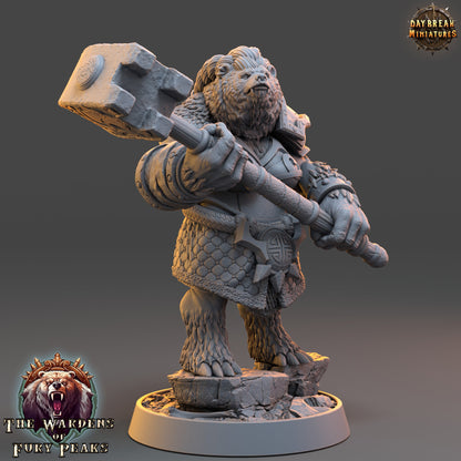 Mercoria Tenfoot Ursine | DayBreak Miniatures | Compatible with D&D/AOS | Fantasy | Tabletop