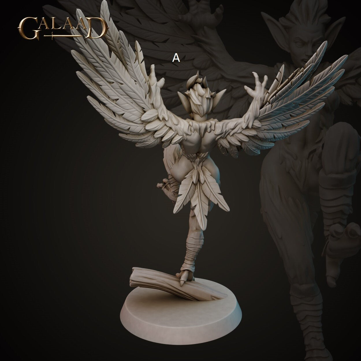 Harpy Female | Galaad Miniatures | Compatible with D&D/AoS | Fantasy | Tabletop RPG